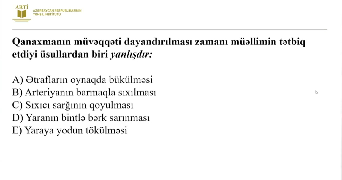 Fiziki tərbiyə fənni üzə sertifikasiyaya hazırlaşanların