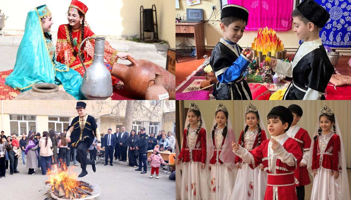 Məktəblilərin bahar sevinci