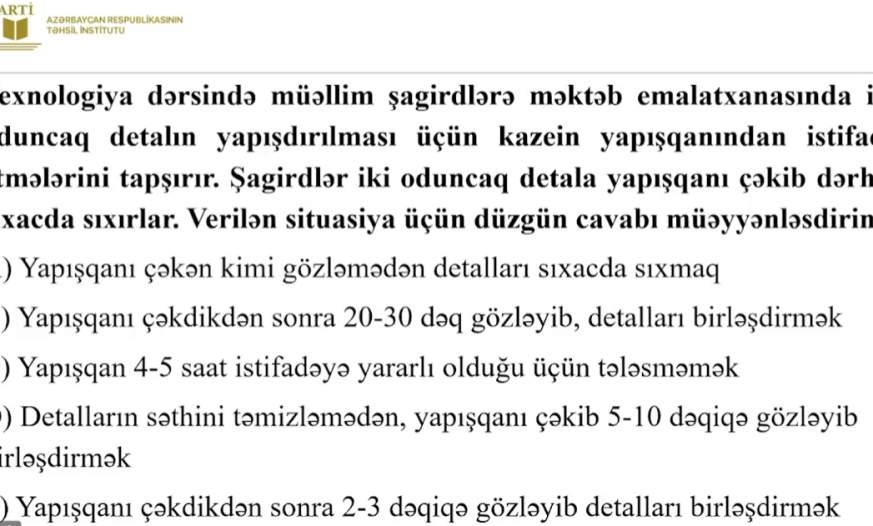 Texnologiya üzrə sertifikasiya test nümunələri təqdim edilib