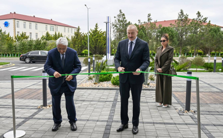 Prezident İlham Əliyev Milli Aviasiya Akademiyasında Beynəlxalq Təlim Mərkəzinin açılışında iştirak edib