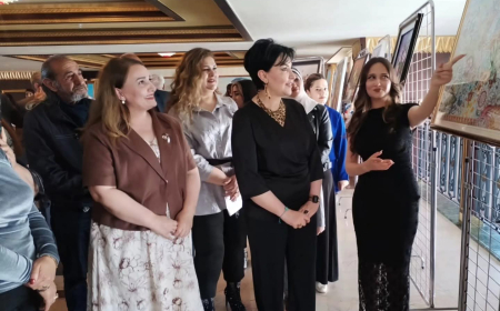 Naxçıvan Musiqi Kollecinin tələbəsinin fərdi sərgisi keçirilib 