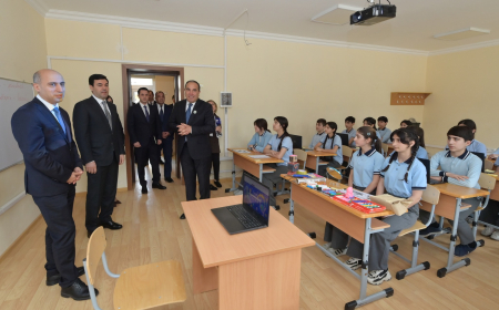 Emin Əmrullayev Xaçmazda tədris prosesi ilə tanış olub