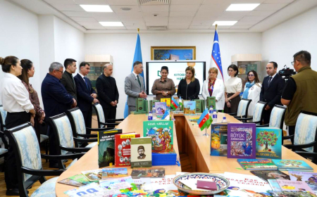 3 nömrəli UGİM-in dərnək üzvləri Özbəkistanda kitab təqdimatında iştirak ediblər 