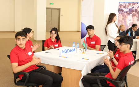Ağdamın 1 nömrəli məktəbində ilk dəfə "Zəkaların mübarizəsi" olimpiadası keçirilib 