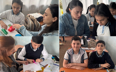 Dərsdə olmaq, birlikdə maket hazırlamaq tam başqa hiss idi – Yevlaxda valideynlər dərsə qatıldılar