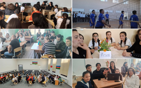 Tovuzda şagirdlər valideynləri ilə yarışırlar  