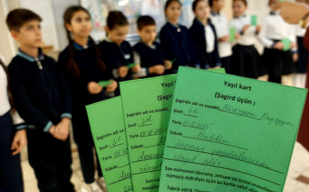 Yaşıl kartların çoxluğu məktəbdə pozitiv dəyişikliklərin baş verdiyini təsdiqləyir