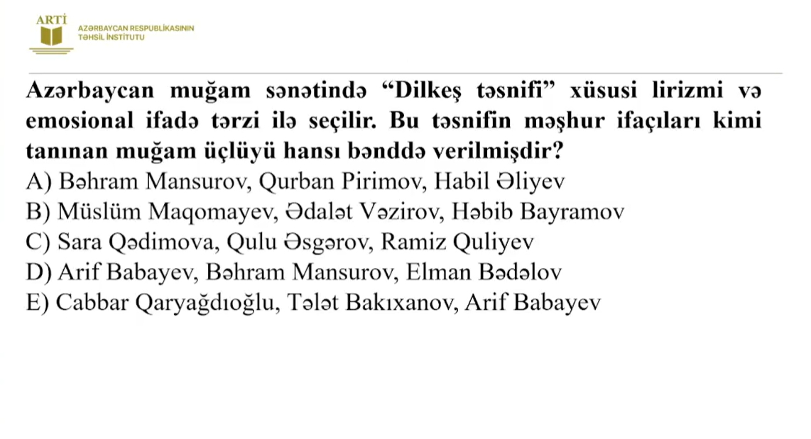 Musiqi müəllimləri üçün sertifikasiya üzrə yeni test nümunələri təqdim olunub