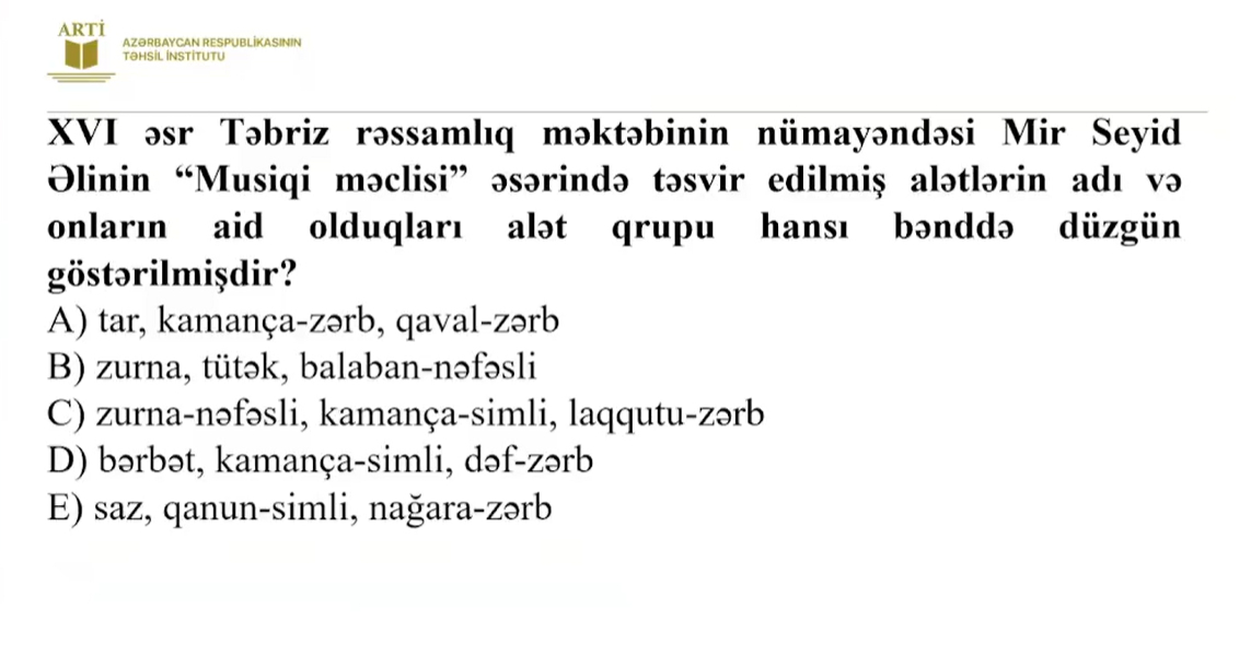 Musiqi müəllimləri üçün sertifikasiya üzrə yeni test nümunələri təqdim olunub