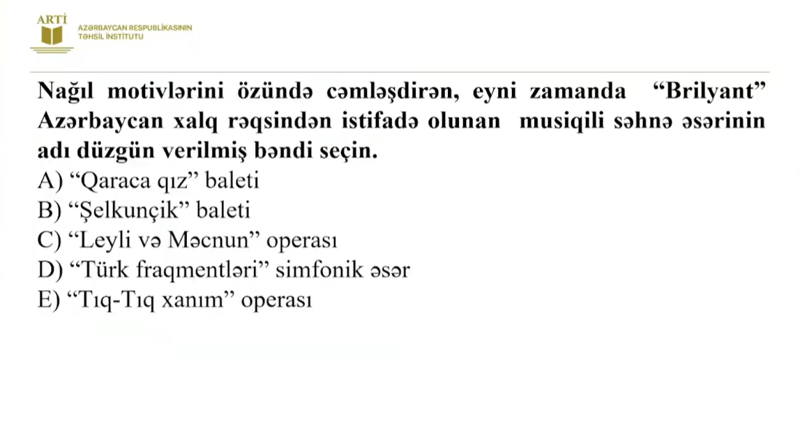 Musiqi müəllimləri üçün sertifikasiya üzrə yeni test nümunələri təqdim olunub