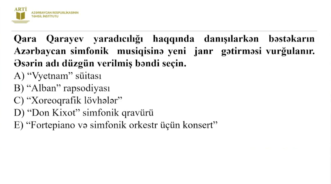 Musiqi müəllimləri üçün sertifikasiya üzrə yeni test nümunələri təqdim olunub