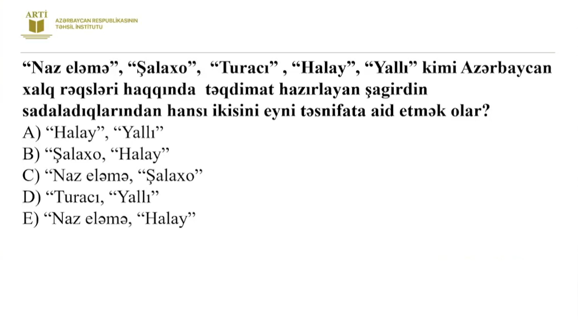 Musiqi müəllimləri üçün sertifikasiya üzrə yeni test nümunələri təqdim olunub