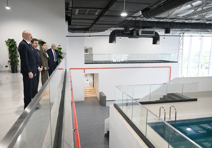 Prezident İlham Əliyev Milli Aviasiya Akademiyasında Beynəlxalq Təlim Mərkəzinin açılışında iştirak edib