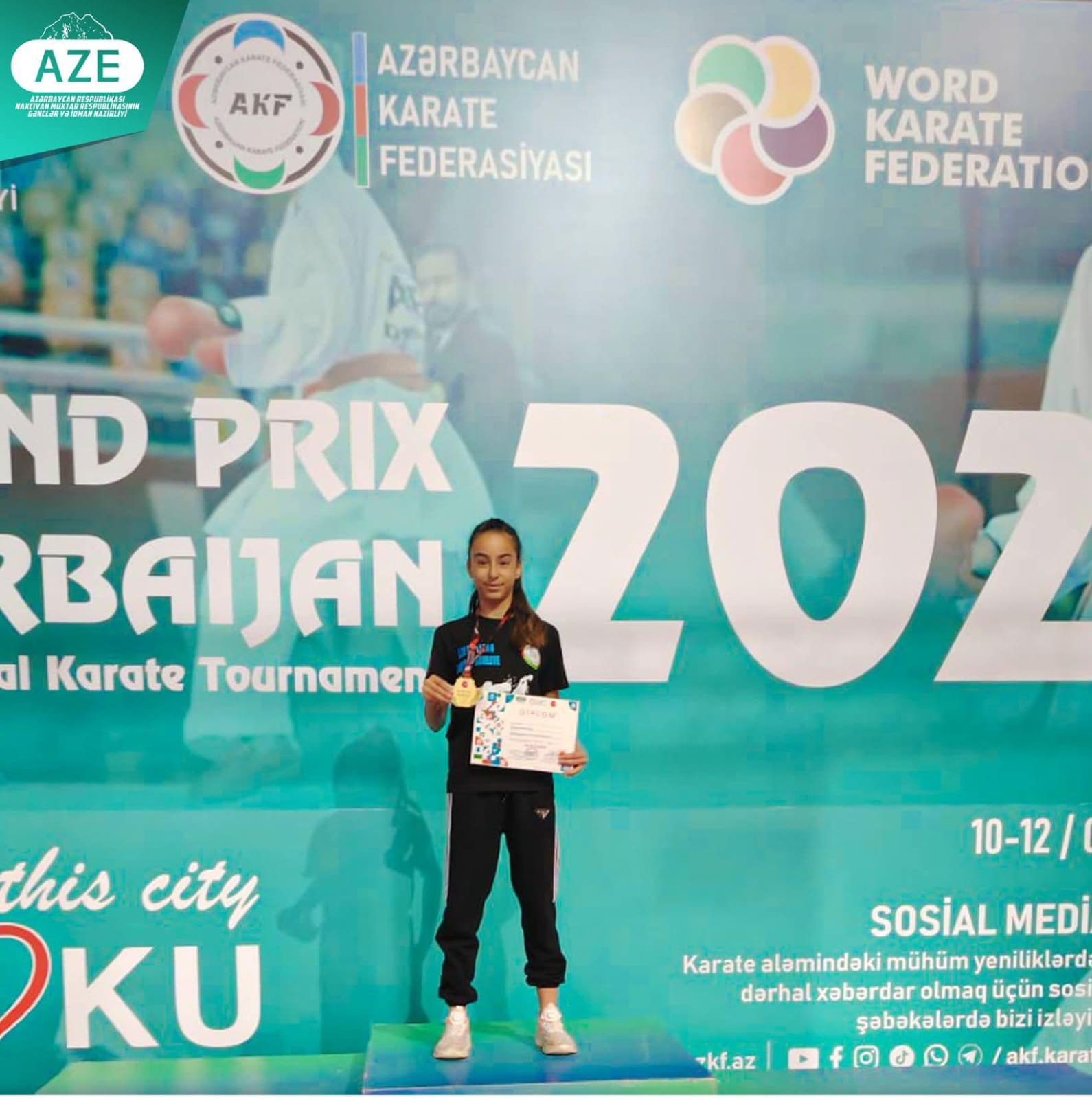 Naxçıvan məktəblisi beynəlxalq turnirin qalibi olub 