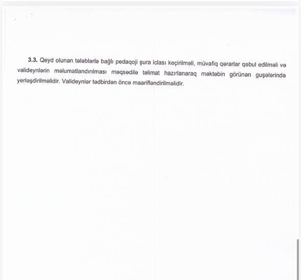 Məktəblərə "Son zəng"lə bağlı