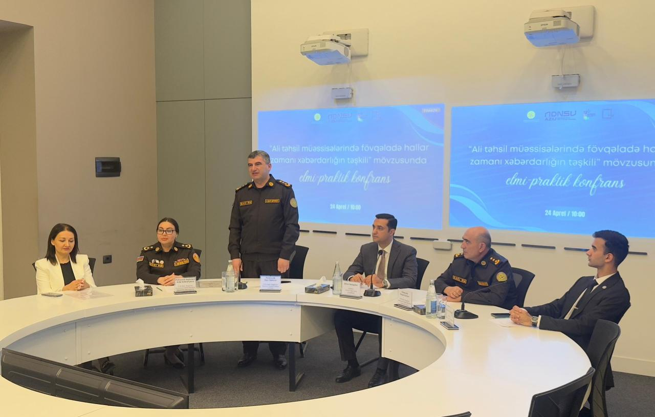 ADNSU-da fövqəladə hallarla bağlı elmi-praktik konfrans keçirilib