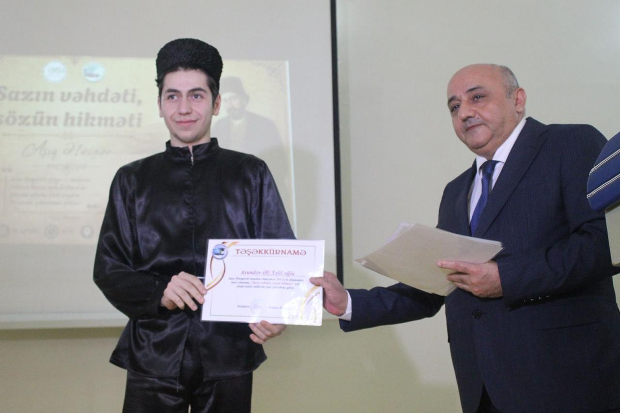 “Sazın vəhdəti, sözün hikməti” adlı ədəbi-bədii tədbir keçirilib