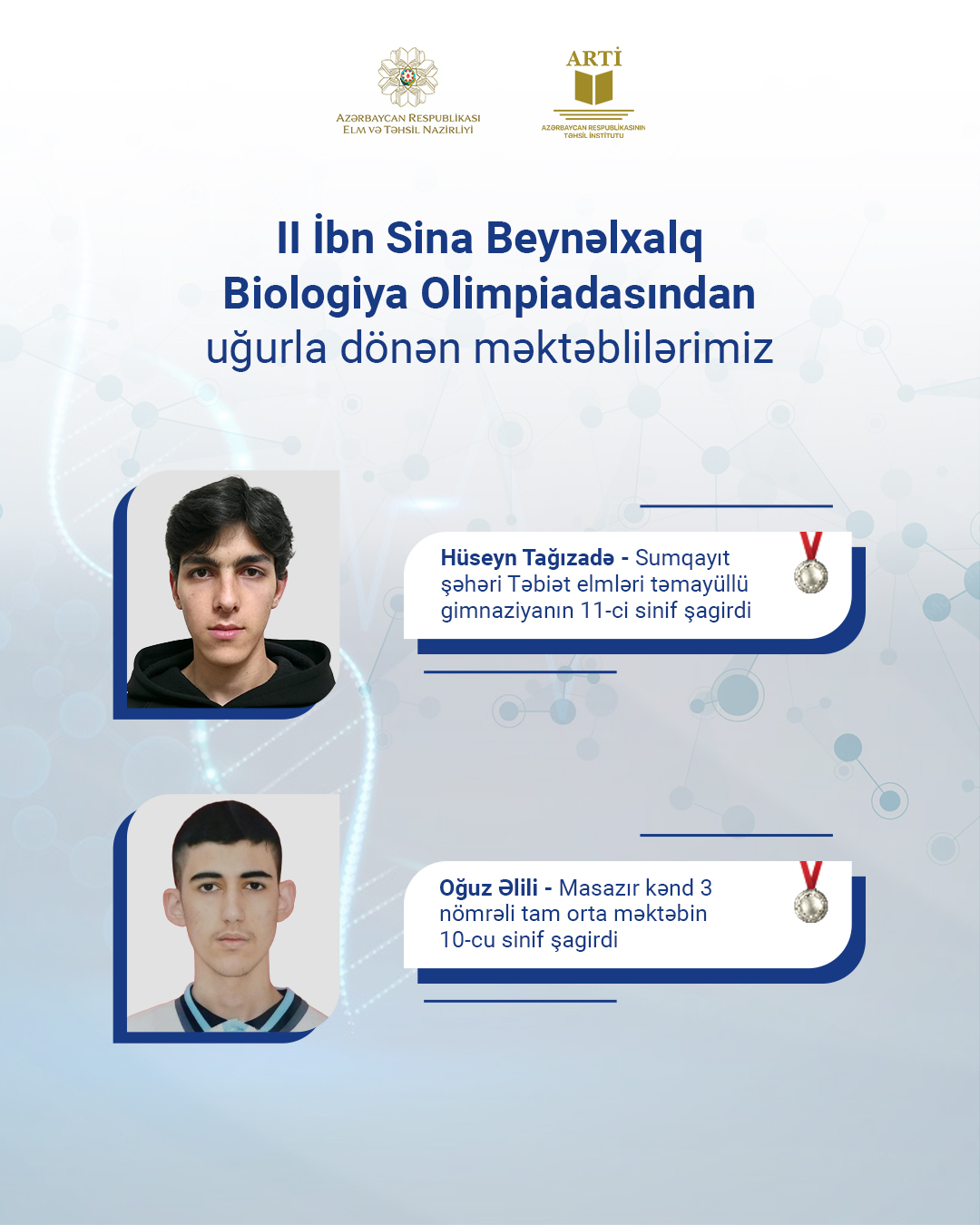 Məktəblilərimiz Beynəlxalq Biologiya Olimpiadasında 8 medal qazanıblar