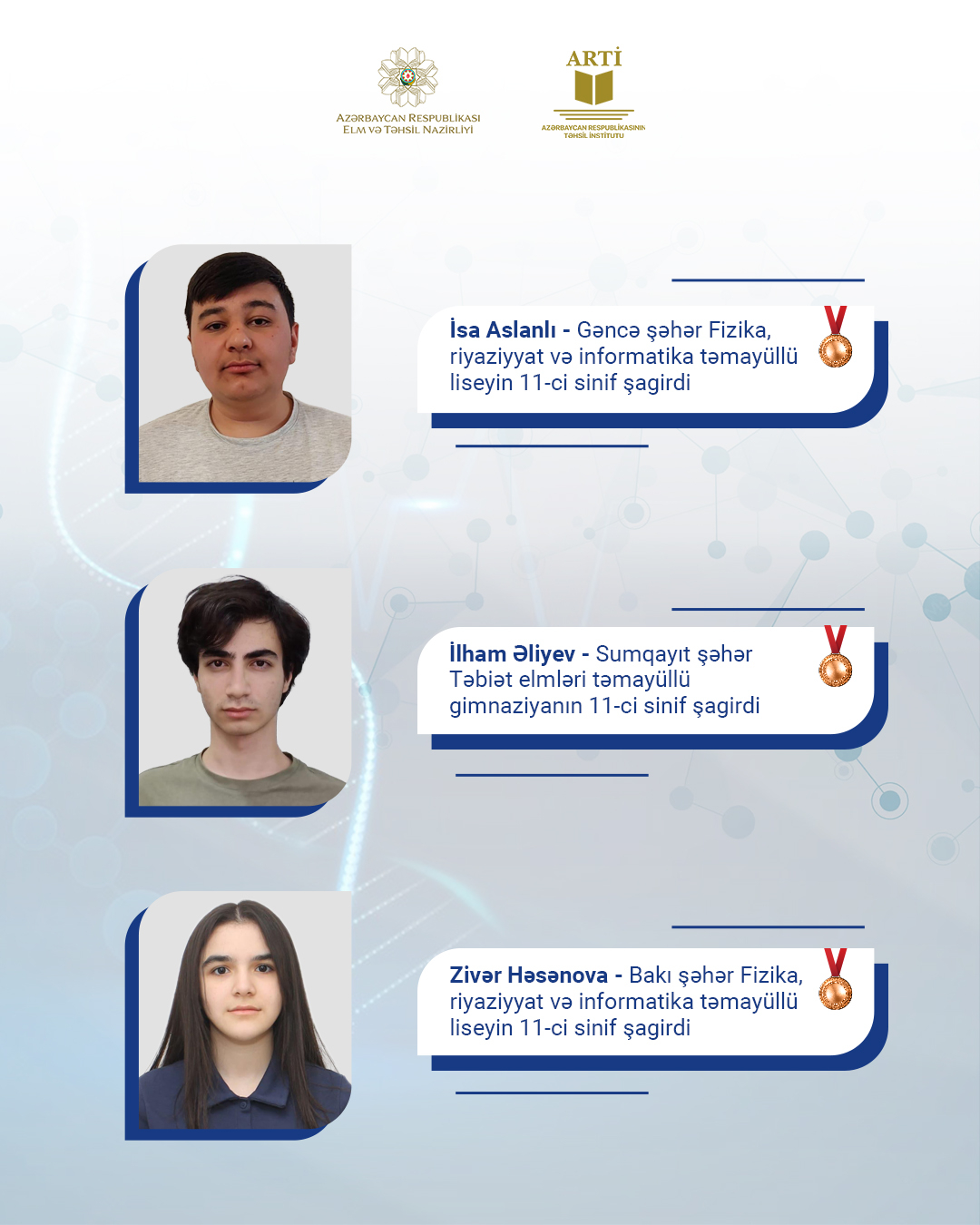 Məktəblilərimiz Beynəlxalq Biologiya Olimpiadasında 8 medal qazanıblar