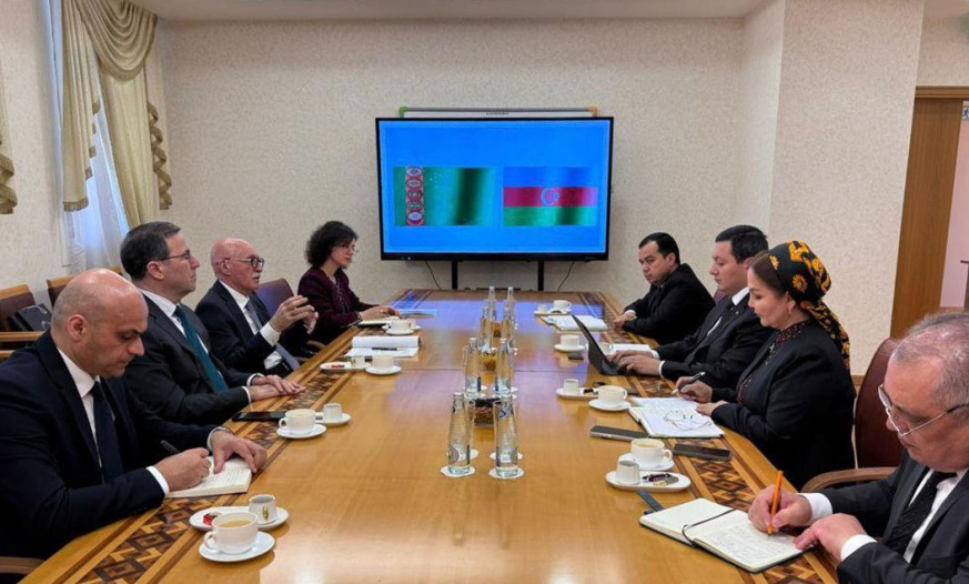 Firudin Qurbanov Türkmənistanın təhsil nazirinin müavinləri ilə görüşüb