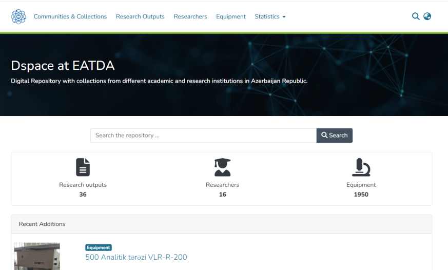 Alimlərin avadanlıq axtarışını asanlaşdıran yeni platforma istifadəyə verilib