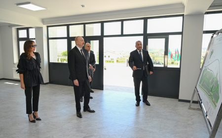 Prezident İlham Əliyev Cəbrayılda 360 şagird yerlik məktəb binasının açılışını edib