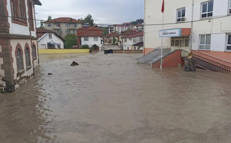 Türkiyədə selə görə məktəblərdə tədris dayandırılıb 
