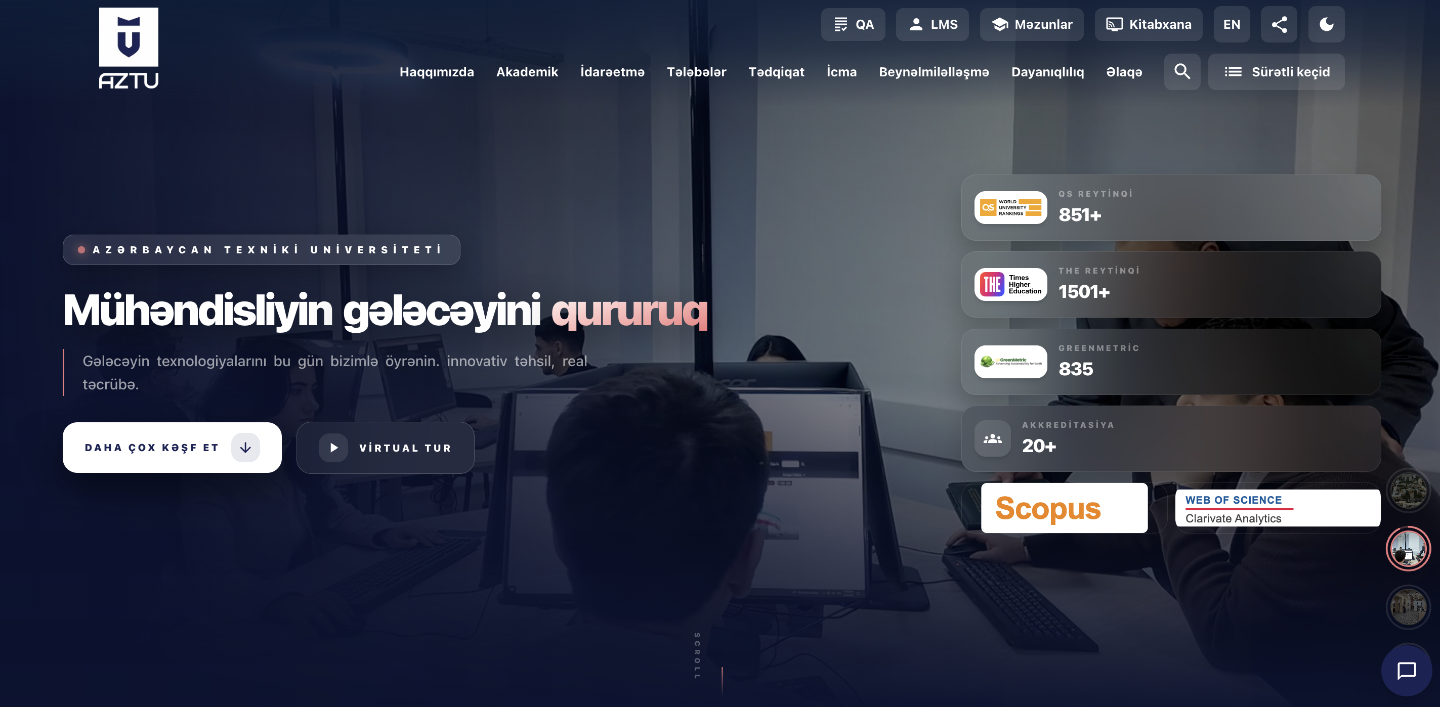 AzTU-nun yeni rəsmi veb-saytı istifadəyə verilib