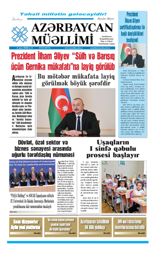 2 may 2026-cı il №16 (9171) 