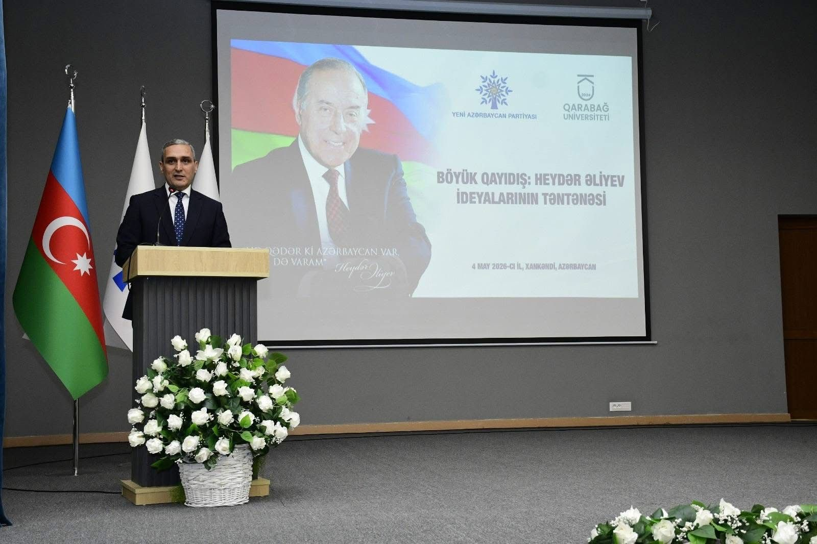 Qarabağ Universitetində Heydər Əliyevin ideyalarına həsr olunan tədbir keçirilib