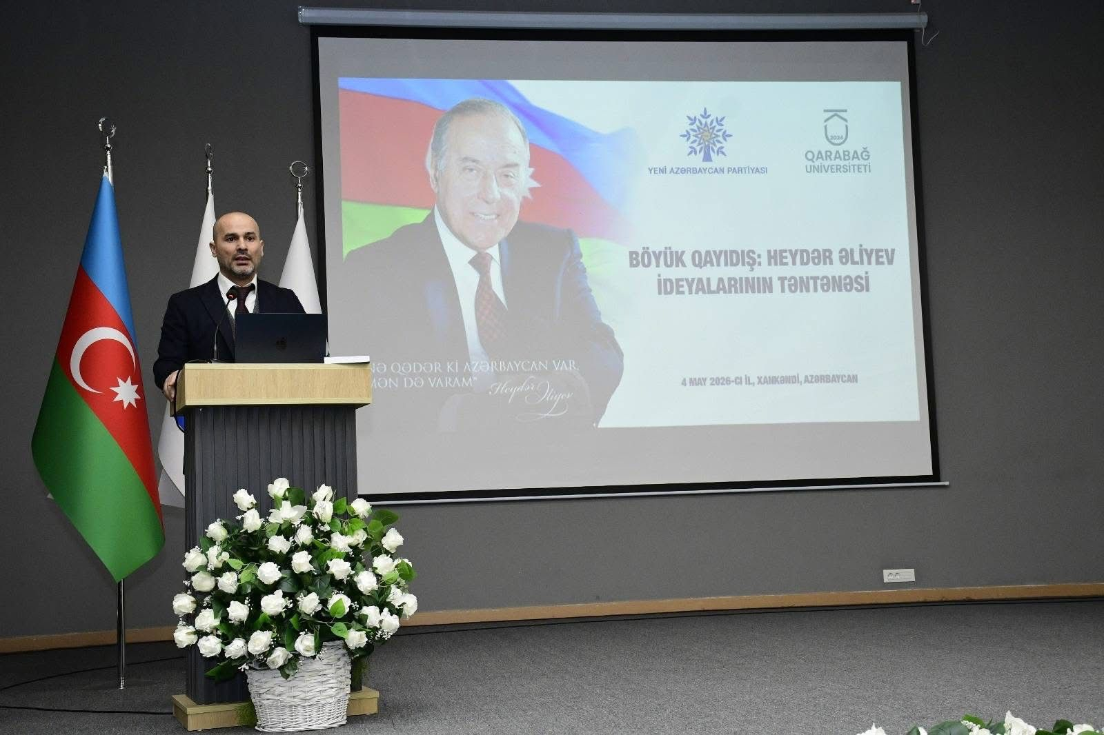 Qarabağ Universitetində Heydər Əliyevin ideyalarına həsr olunan tədbir keçirilib
