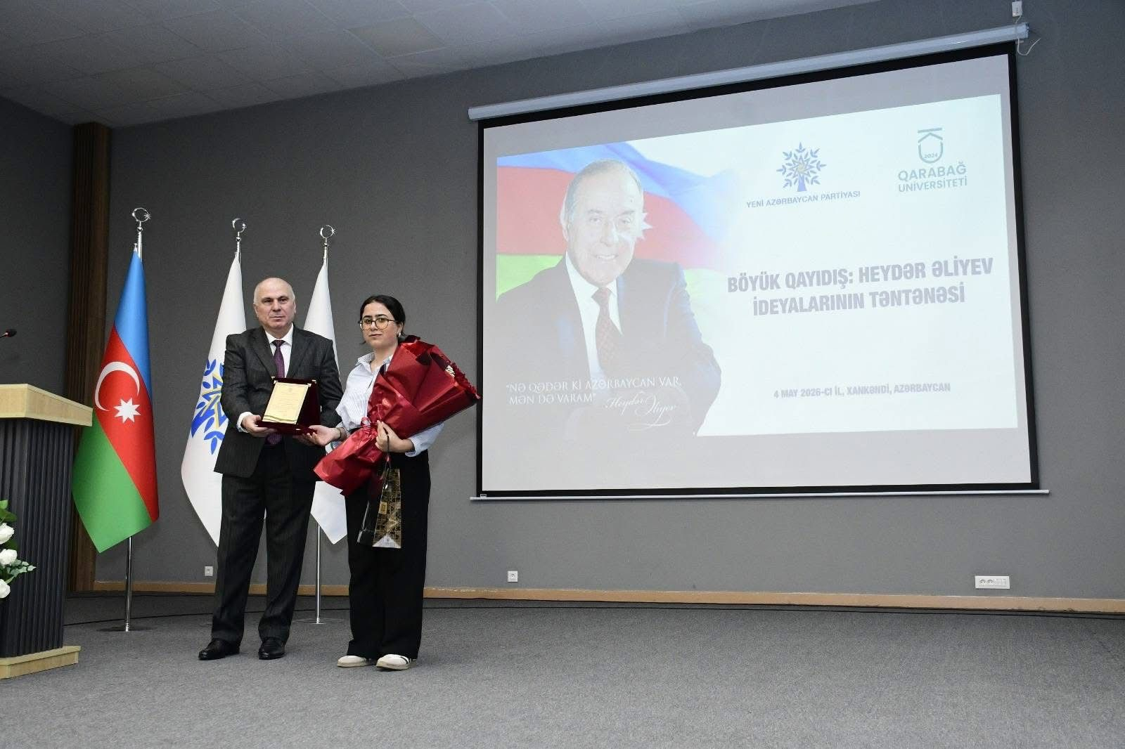 Qarabağ Universitetində Heydər Əliyevin ideyalarına həsr olunan tədbir keçirilib