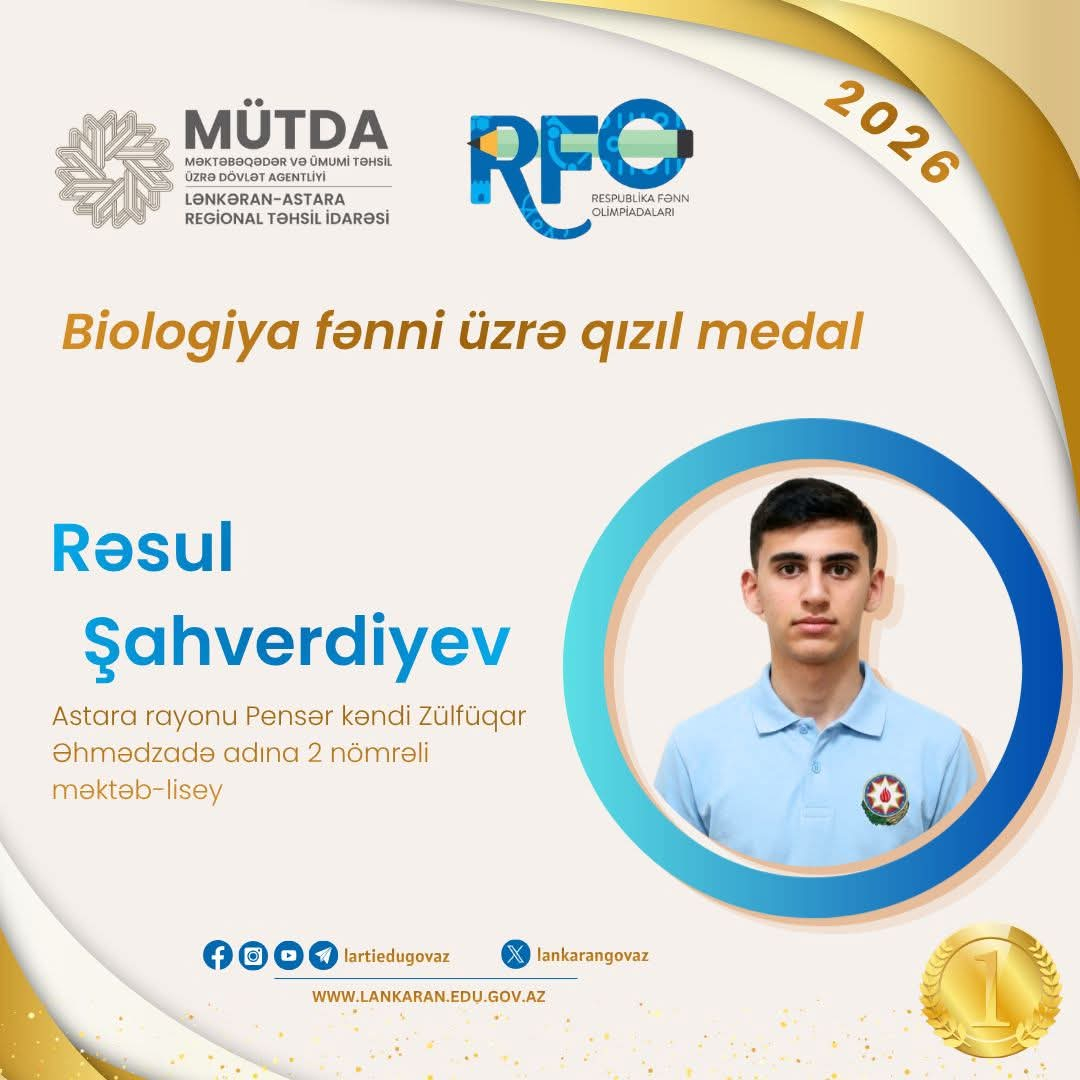 Lənkəran-Astara məktəbliləri 13 medal qazandı