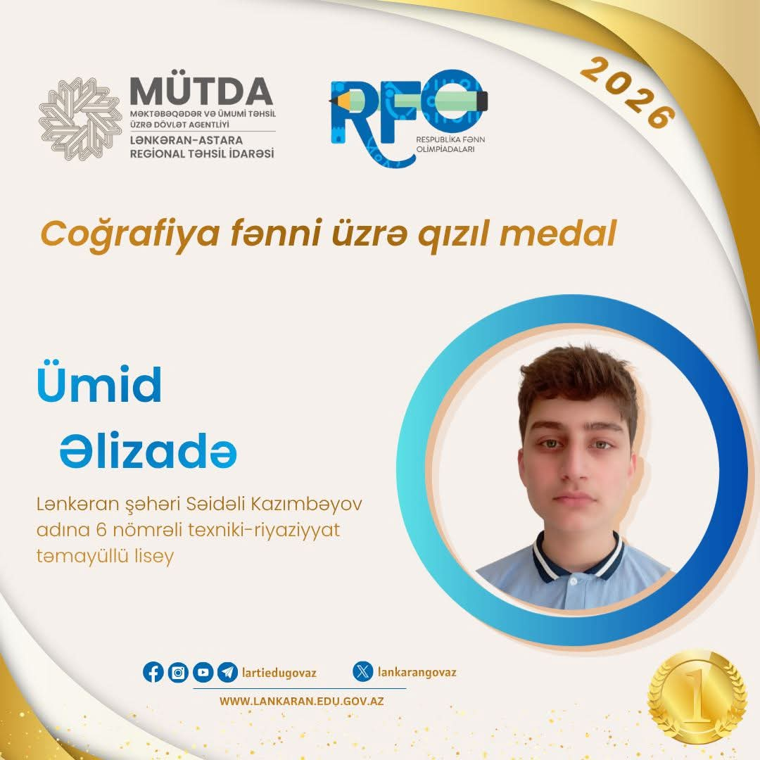 Lənkəran-Astara məktəbliləri 13 medal qazandı