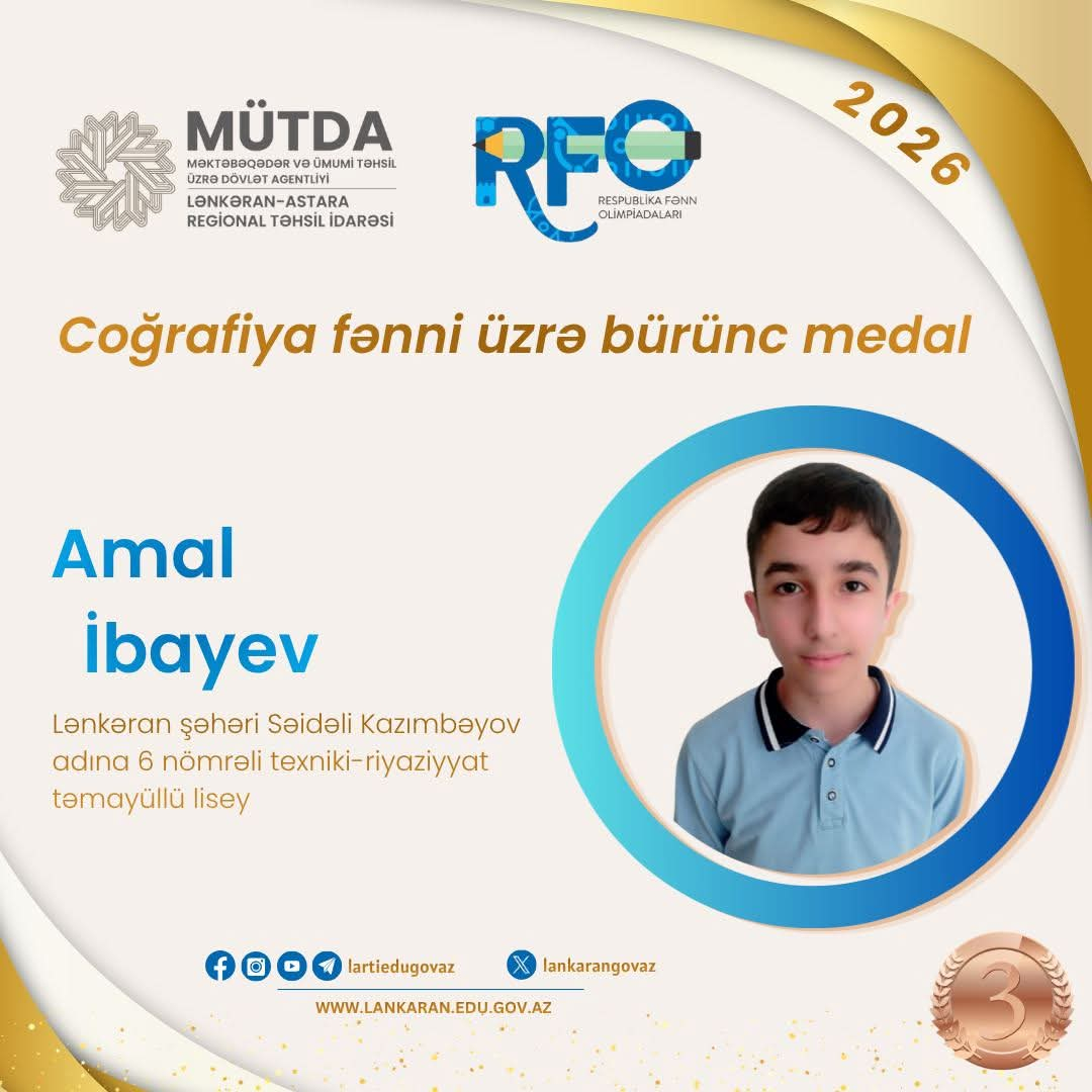 Lənkəran-Astara məktəbliləri 13 medal qazandı
