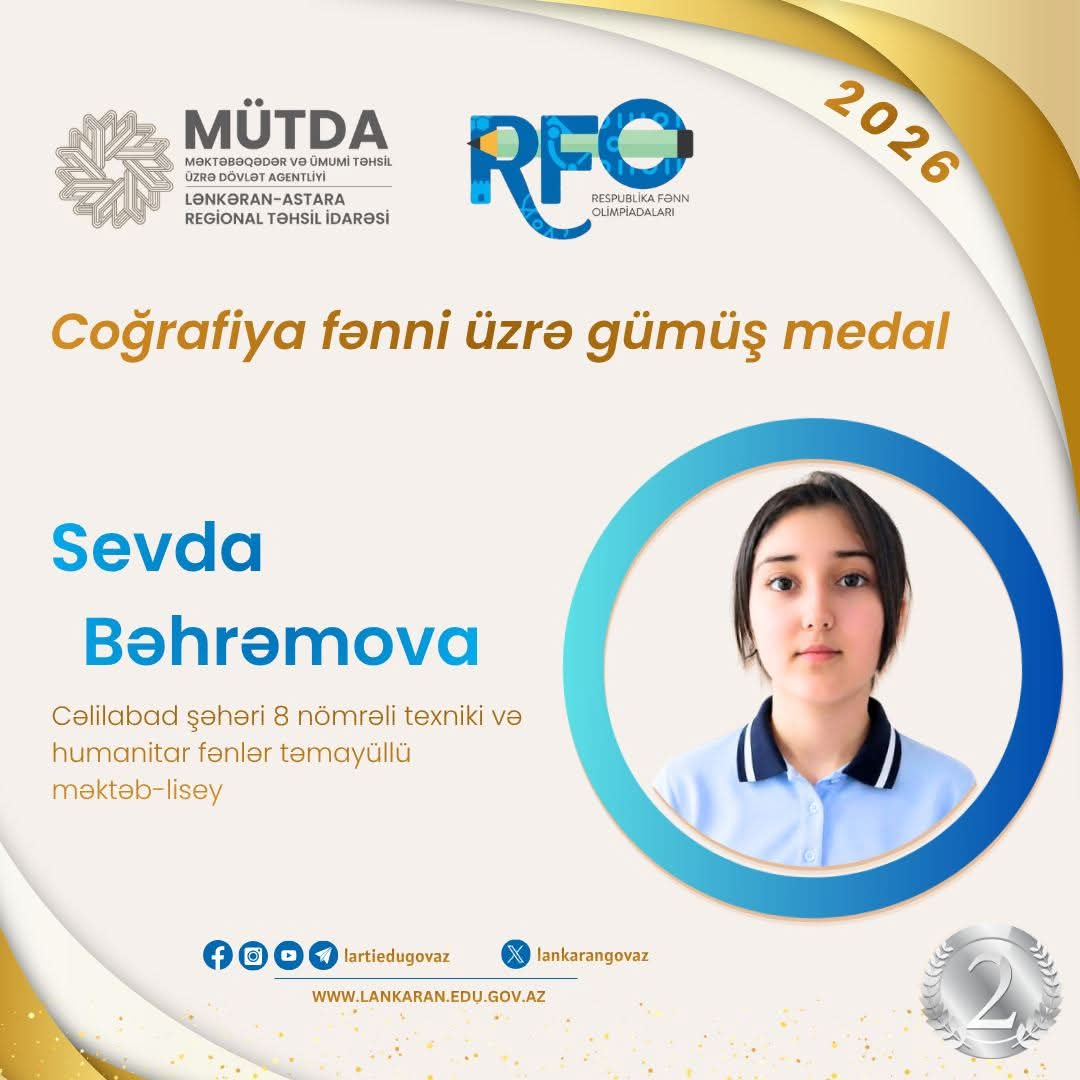 Lənkəran-Astara məktəbliləri 13 medal qazandı
