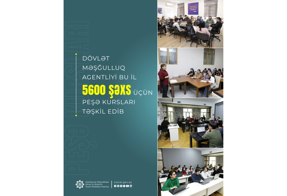 Bu il 5600 nəfər üçün peşə kursları təşkil edilib