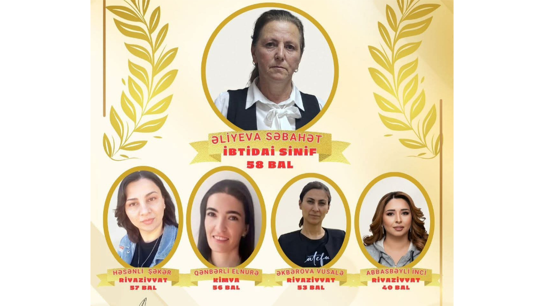 Kənd məktəbinin Əməkdar müəllimi və onun yetirmələri sertifikasiyada uğur qazanıblar