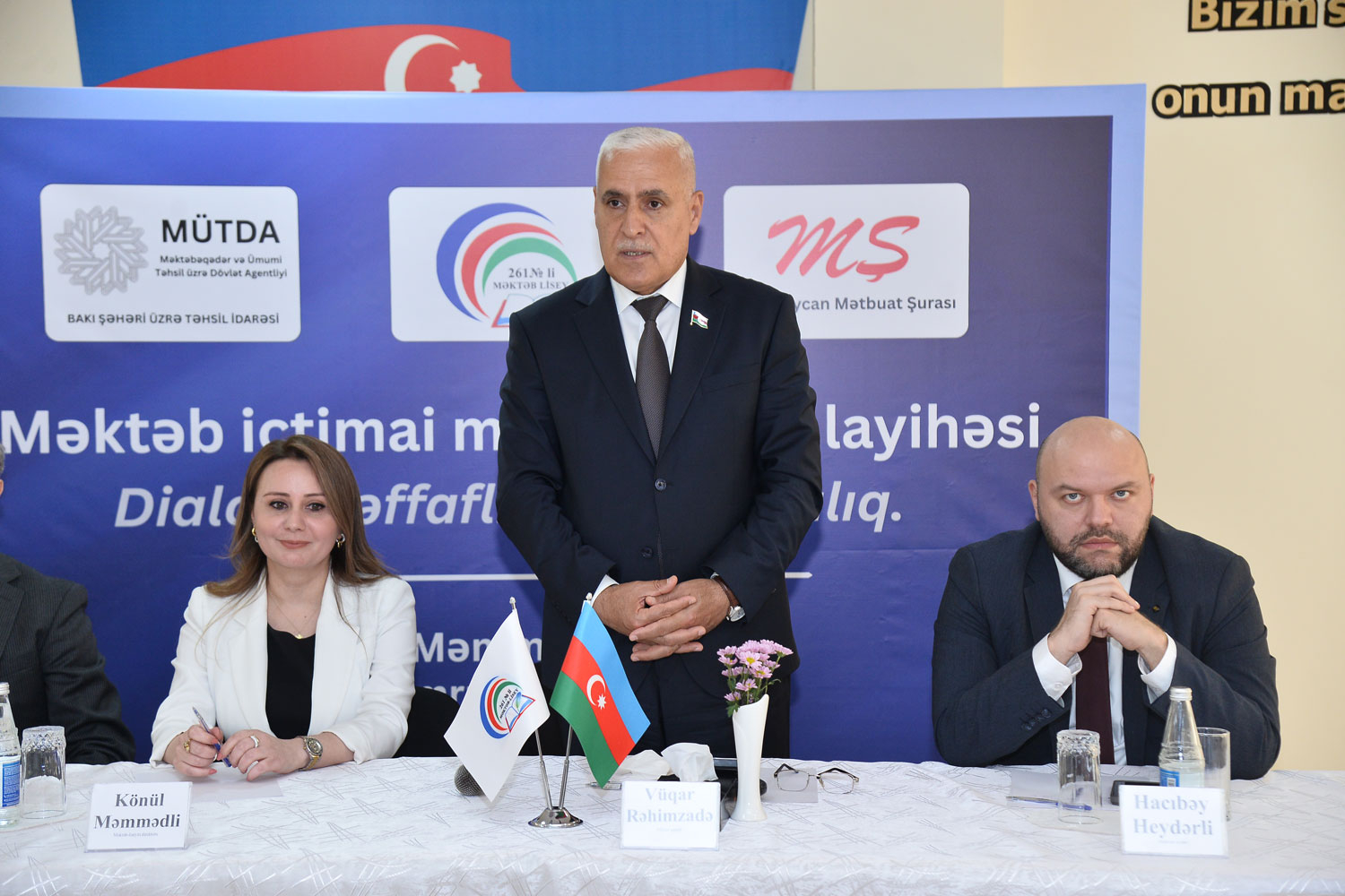 “Məktəb ictimai müzakirədə” layihəsi çərçivəsində növbəti görüş keçirilib