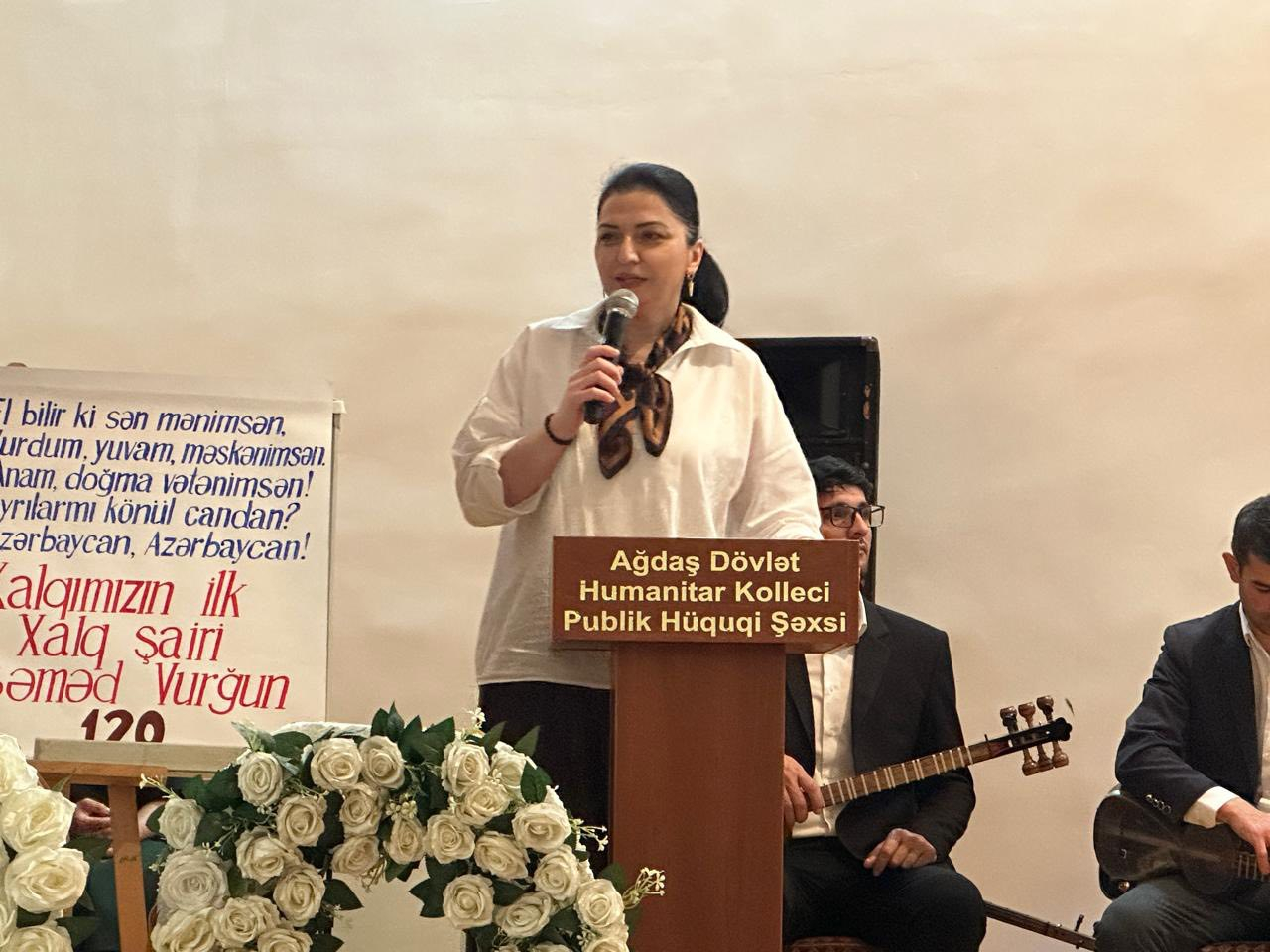 Ağdaşda Səməd Vurğunun 120 illik yubileyinə həsr olunmuş tədbir keçirilib