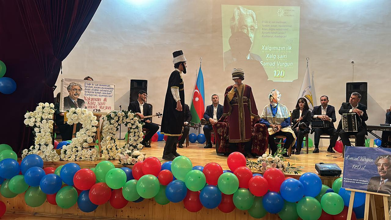 Ağdaşda Səməd Vurğunun 120 illik yubileyinə həsr olunmuş tədbir keçirilib