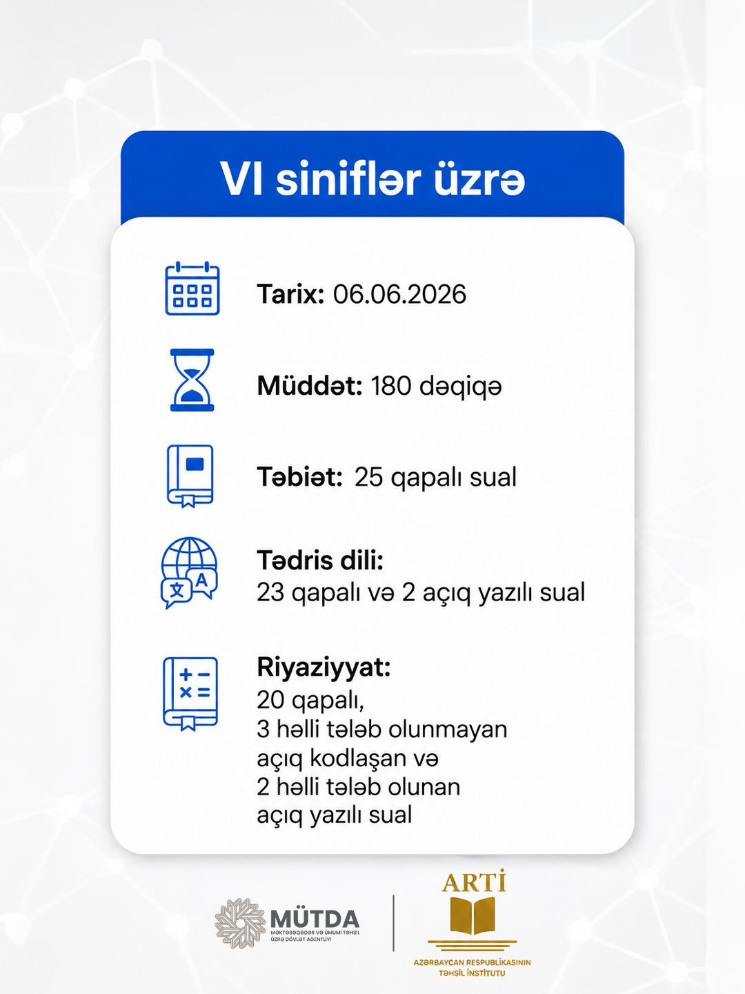 IV və VI siniflərdə monitorinq bu tarixdə keçiriləcək