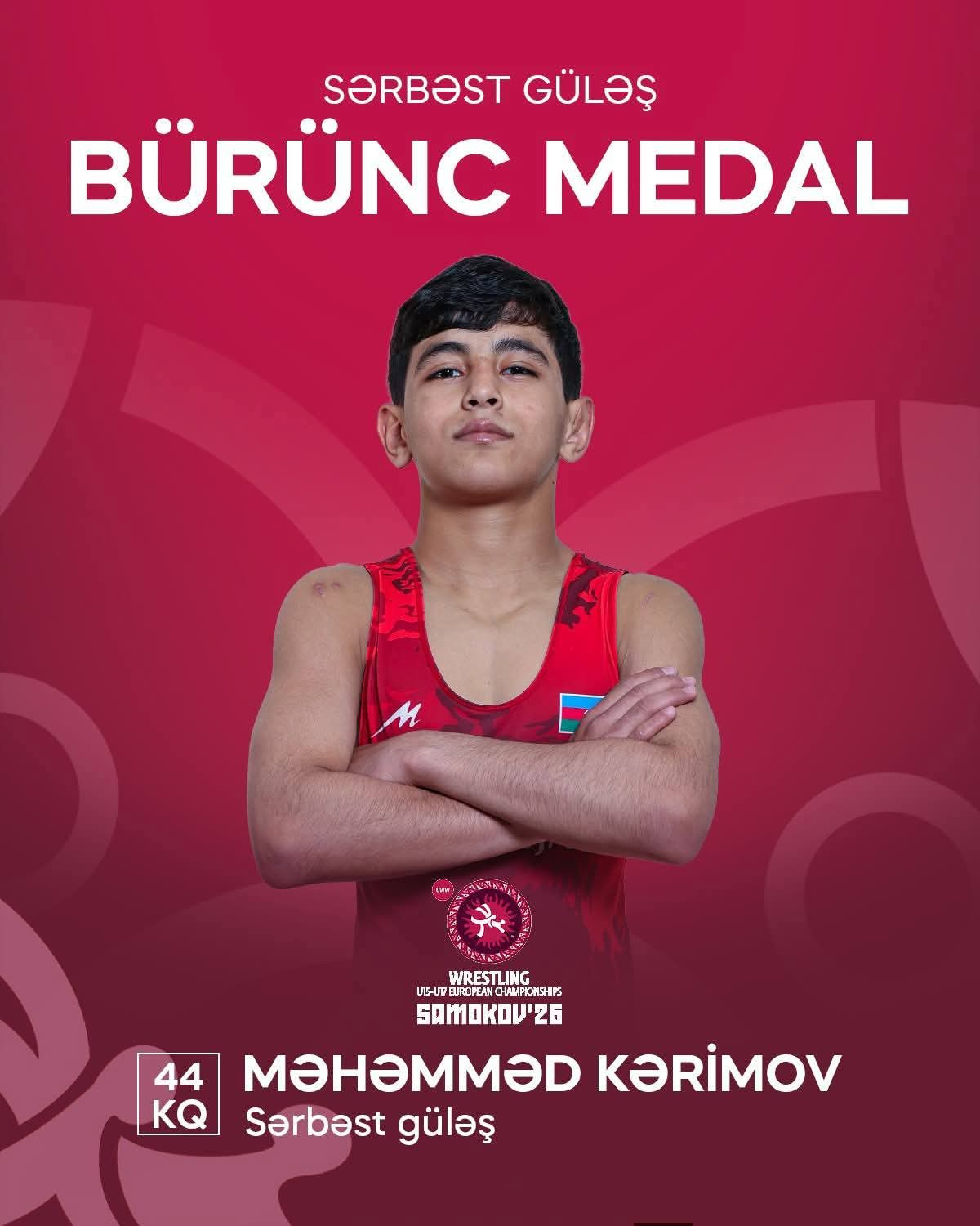 Yeniyetmələrimiz Avropa çempionatında 5 medal qazandılar