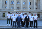 Vilayət Vəliyev çempion olan AzTU komandası ilə görüşüb 