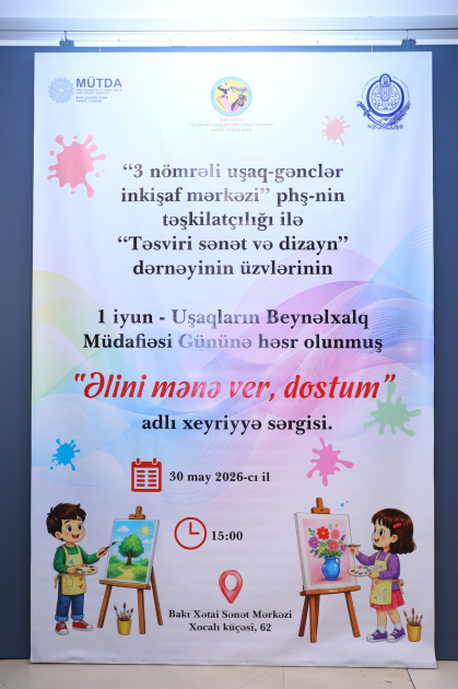 “Əlini mənə ver, dostum” adlı xeyriyyə sərgisi keçirilib