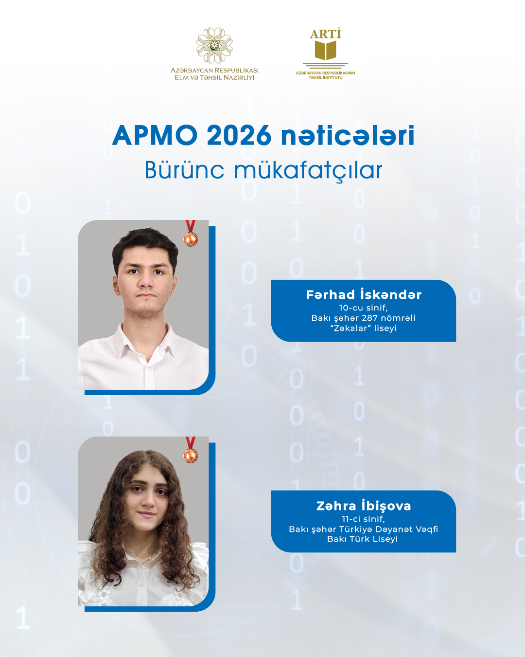 Məktəblilərimiz Asiya Pasifik Riyaziyyat Olimpiadasında uğur qazanıblar
