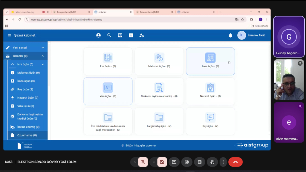 MDU-da rəqəmsal transformasiya – Elektron sənəd sisteminin tətbiqinə başlanılıb