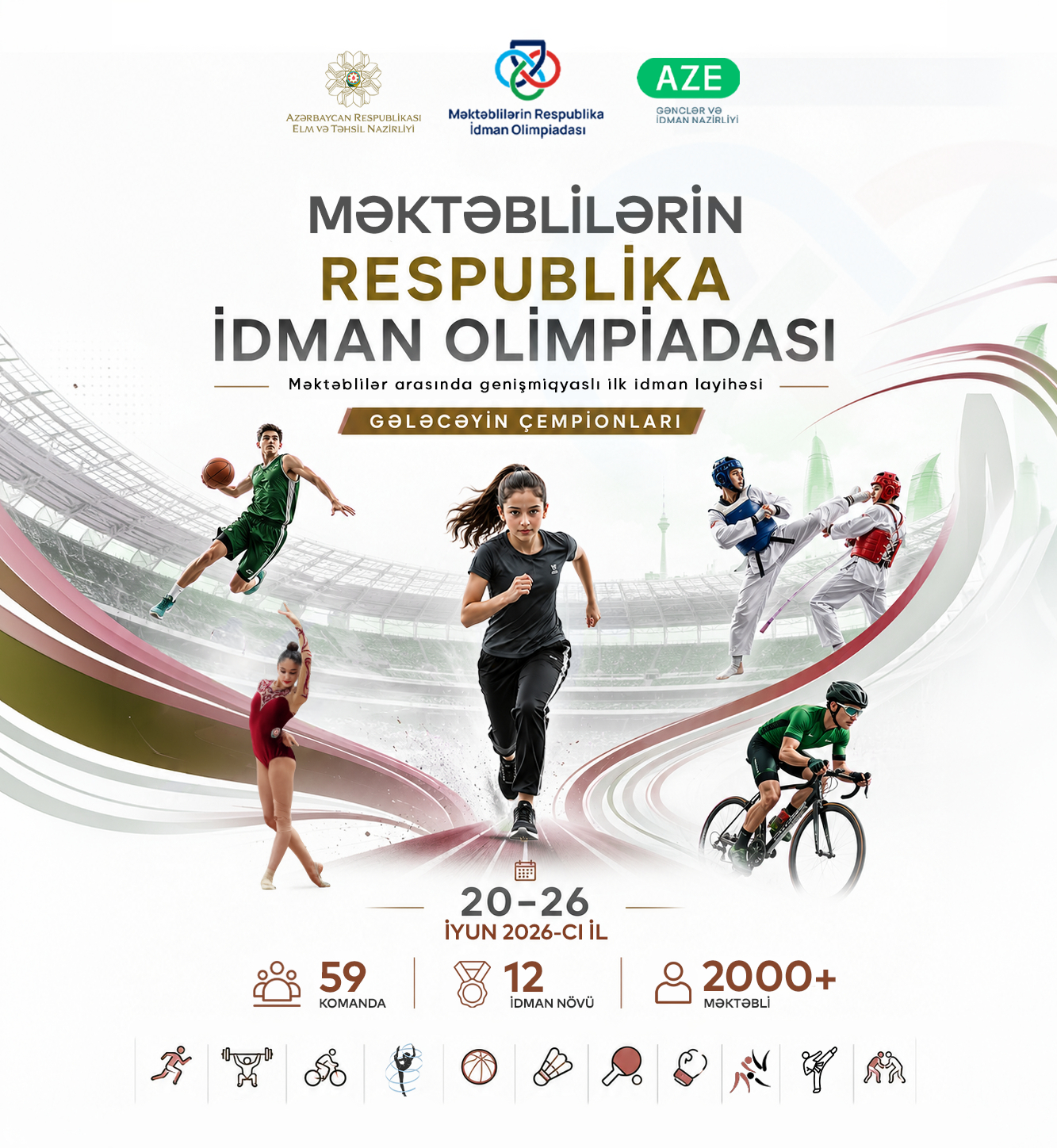Məktəblilərin Respublika İdman Olimpiadasında 2000-dən çox şagird yarışacaq