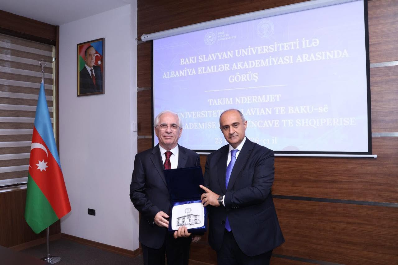 BSU ilə Albaniya Elmlər Akademiyası arasında əməkdaşlıq imkanları müzakirə edilib