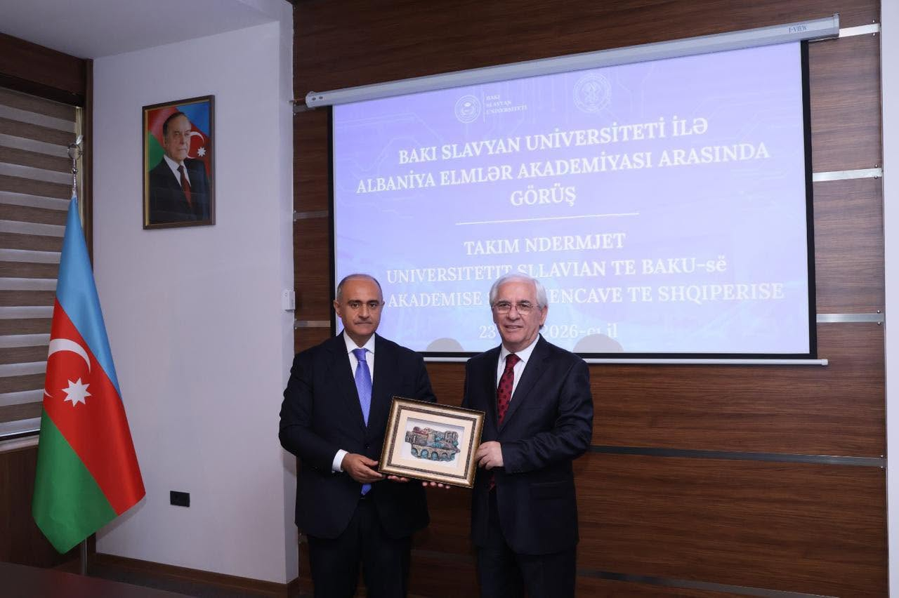 BSU ilə Albaniya Elmlər Akademiyası arasında əməkdaşlıq imkanları müzakirə edilib